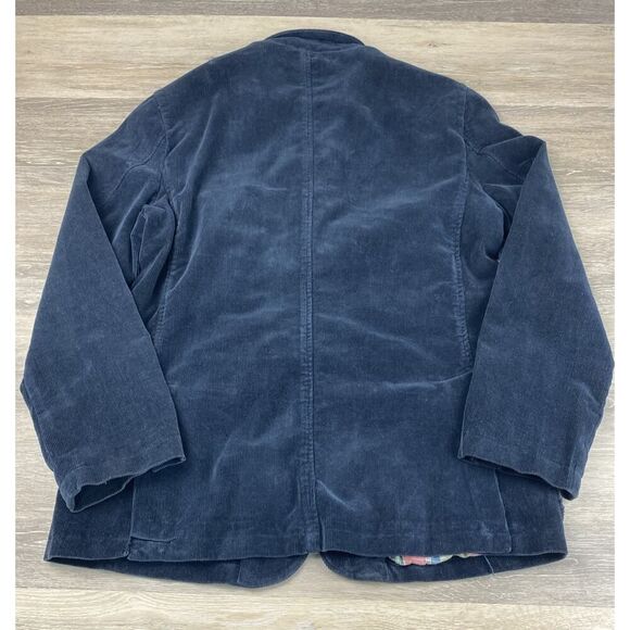 Castaway Nantucket Spinnaker Corduroy Navy Blazer Sport Coat Large - Picture 2 of 12